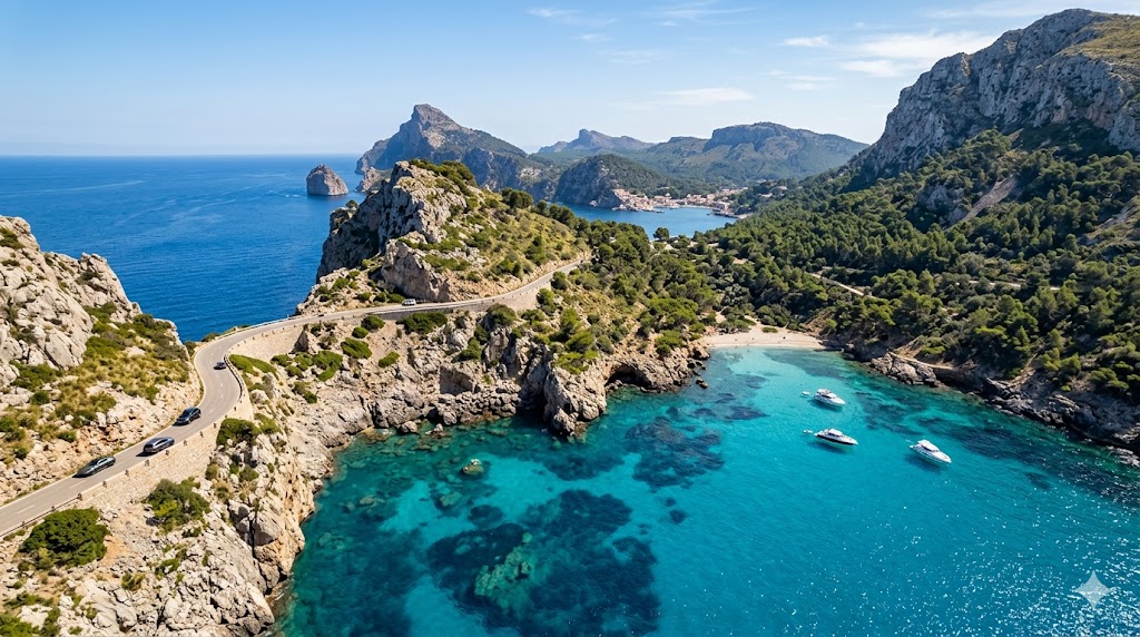 Mallorca Küstenstraße mit Mietwagen